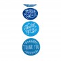 FETE EN KIT - DECORATION ANNIVERSAIRE - AUTOCOLLANT BLEU