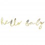 FETE EN KIT - DECORATION BABY SHOWER - GUIRLANDE HELLO BABY OR