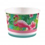 FETE EN KIT - DECORATION SOIREE  ANNIVERSAIRE - COUPELLE FLAMANT ROSE TROPICAL